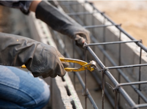 steel bar site construction